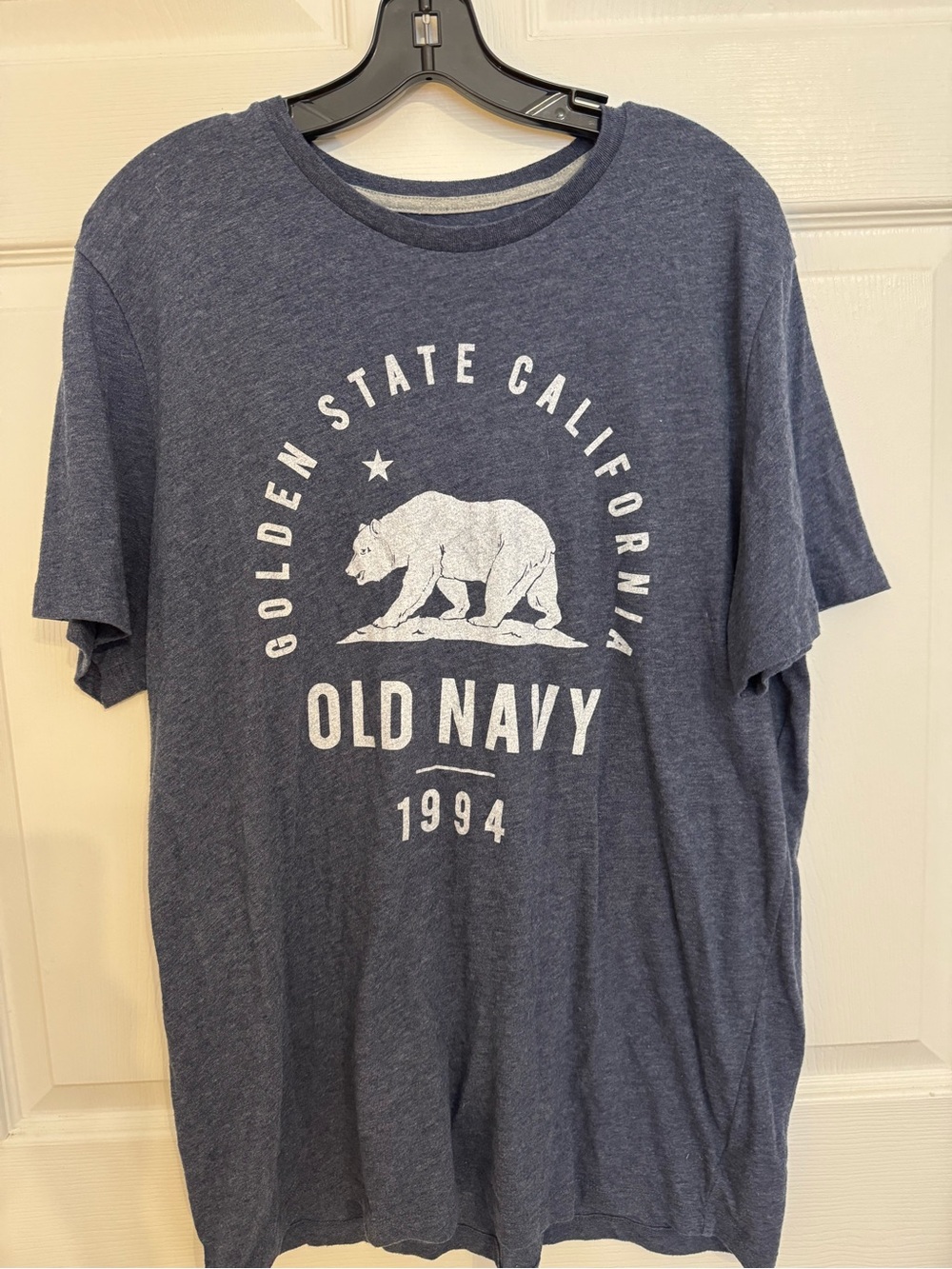 Old Navy Heather Navy Graphic Bear Tee